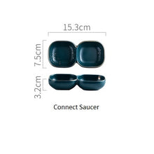 Load image into Gallery viewer, ATUCOHO High Fashion Retro Green Nordic Ceramic Tableware Set Dinnerware Set Bowl Plate Soup Bowl Set Modern Style High-end
