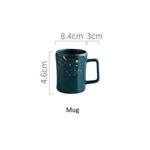 ATUCOHO High Fashion Retro Green Nordic Ceramic Tableware Set Dinnerware Set Bowl Plate Soup Bowl Set Modern Style High-end