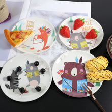 Load image into Gallery viewer, Melamine Cartoon Dinner Plates Imitation Porcelain Tableware Dessert Dish Child Breakfast  Plate Kitchen Accessories

