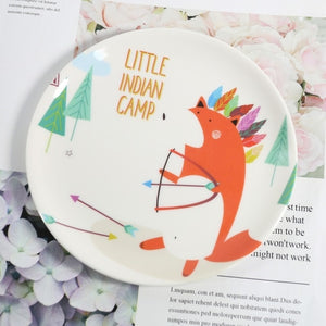Melamine Cartoon Dinner Plates Imitation Porcelain Tableware Dessert Dish Child Breakfast  Plate Kitchen Accessories