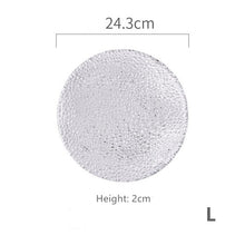 Load image into Gallery viewer, JO LIFE Crystal Plate Ice Cracked Texture Dish Fruit Food Storage Luxury Nordic Style Kitchen Tableware Dessert Salad Glass Tray
