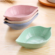 Load image into Gallery viewer, 10pcs Creative Leavess Dish Baby Kid Bowl Wheat Straw Soy Sauce Dish Rice Bowl Plate Sub - plate Tableware Food Container
