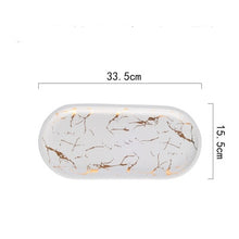 Load image into Gallery viewer, Best Gold Marble Glazes Ceramic Party Tableware Set Porcelain Breakfast Plates Dishes Noodle Bowl Coffee Mug Cup For Decoration
