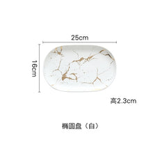 Load image into Gallery viewer, Best Gold Marble Glazes Ceramic Party Tableware Set Porcelain Breakfast Plates Dishes Noodle Bowl Coffee Mug Cup For Decoration
